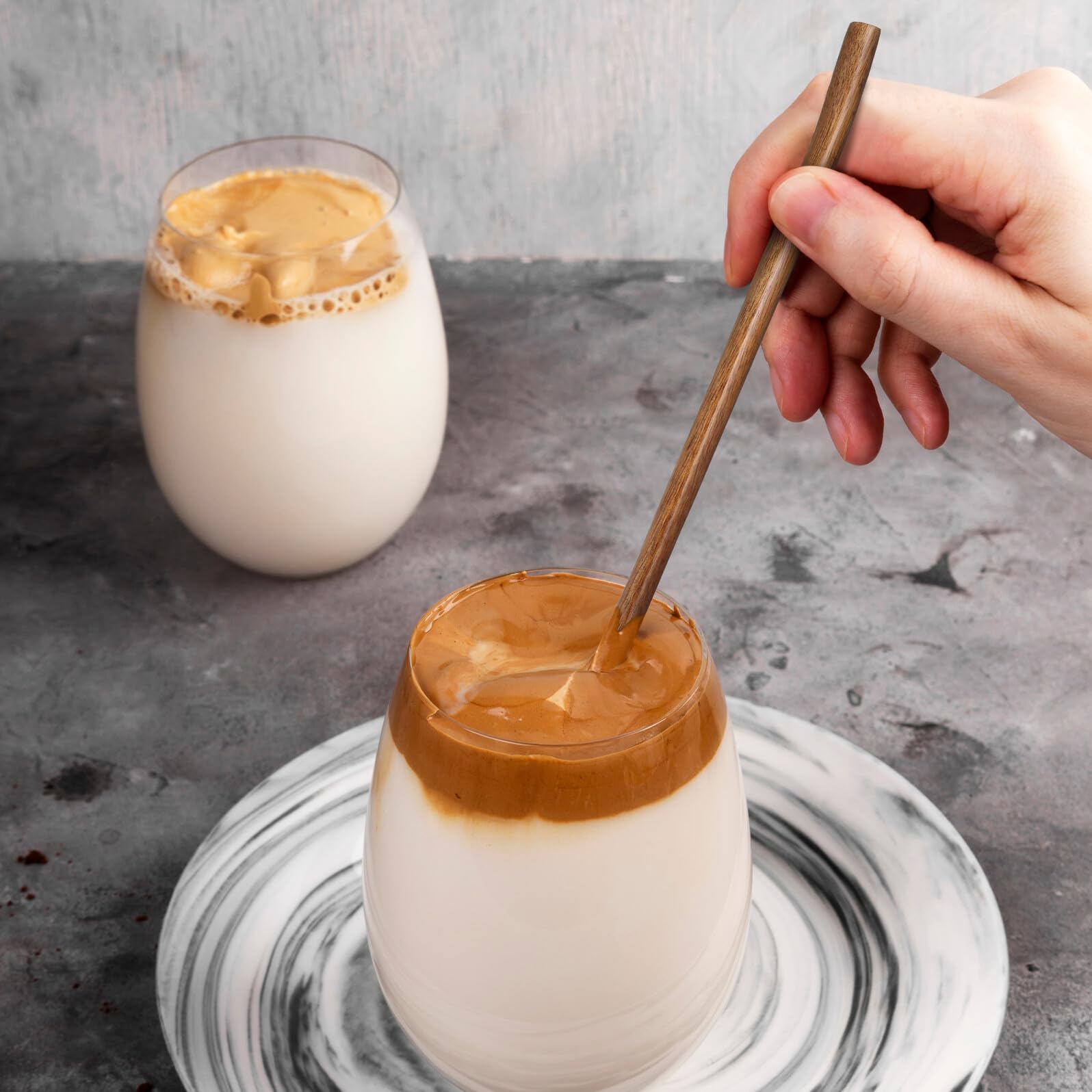 Homoyoyo Cucharas De Madera De Mango Largo Para Café y Miel, Estilo Japonés, Tamaño Pequeño, Madera Nanmu Natural, Para Postres y Aperitivos, Paquete De 2 Piezas, Uso Cocina y Bebidas