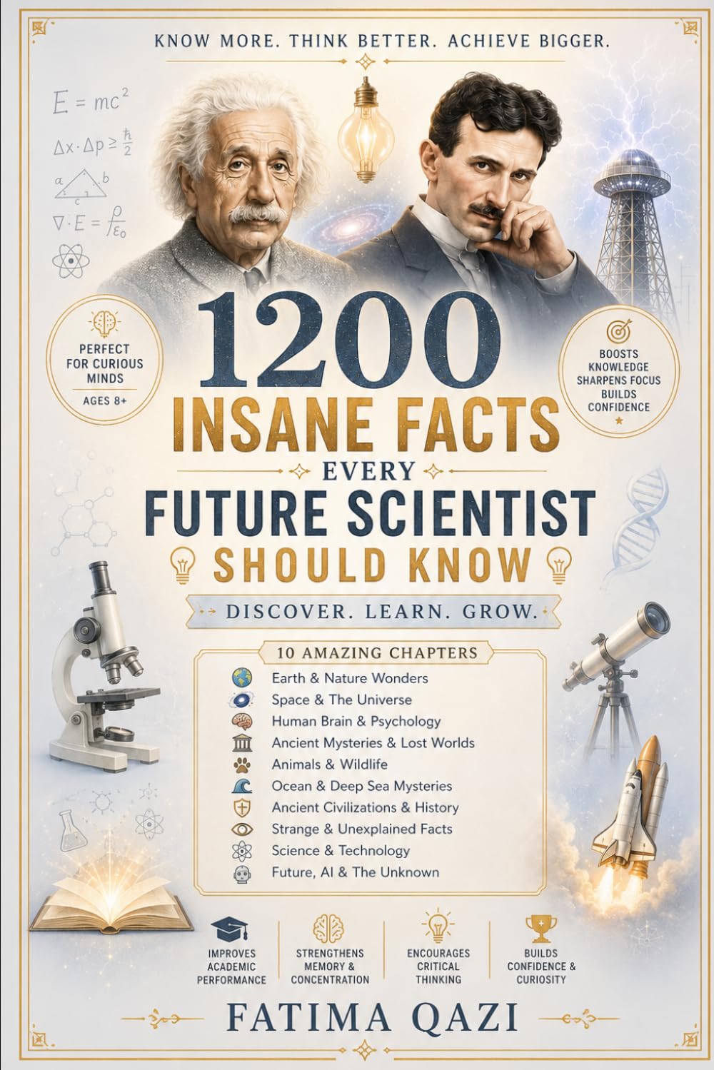 1,200 Insane facts every future scientist should know: Mind-Blowing Discoveries About Space, Science, History, Nature, Technology, Psychology, Oceans, ... and the Mysteries of the Universe
