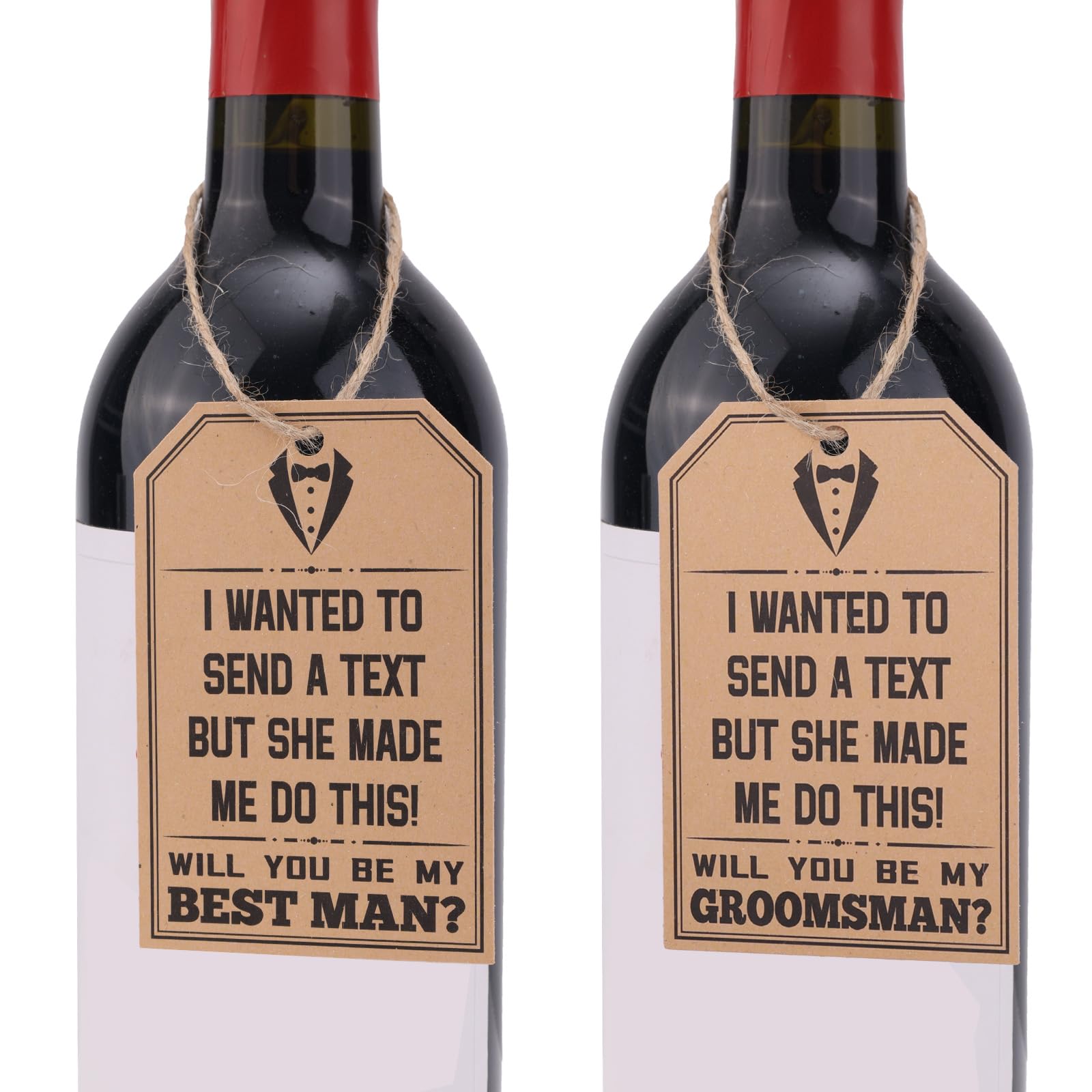 Gosknor 10pcs Groomsmen Proposal Cards, Humorous Groomsmen Invitation Cards Will You Be My Groomsman Label Tag Cards Wedding Ideas Gifts Set