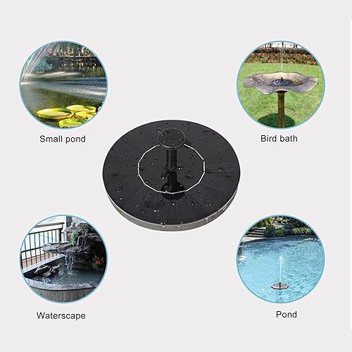 Miniatura 2 de Bomba de fuente solar, fuente de agua para decoración de piscina, 6.3 x 0.8in para baños de pájaros al aire libre, decoración de jardín, estanque
