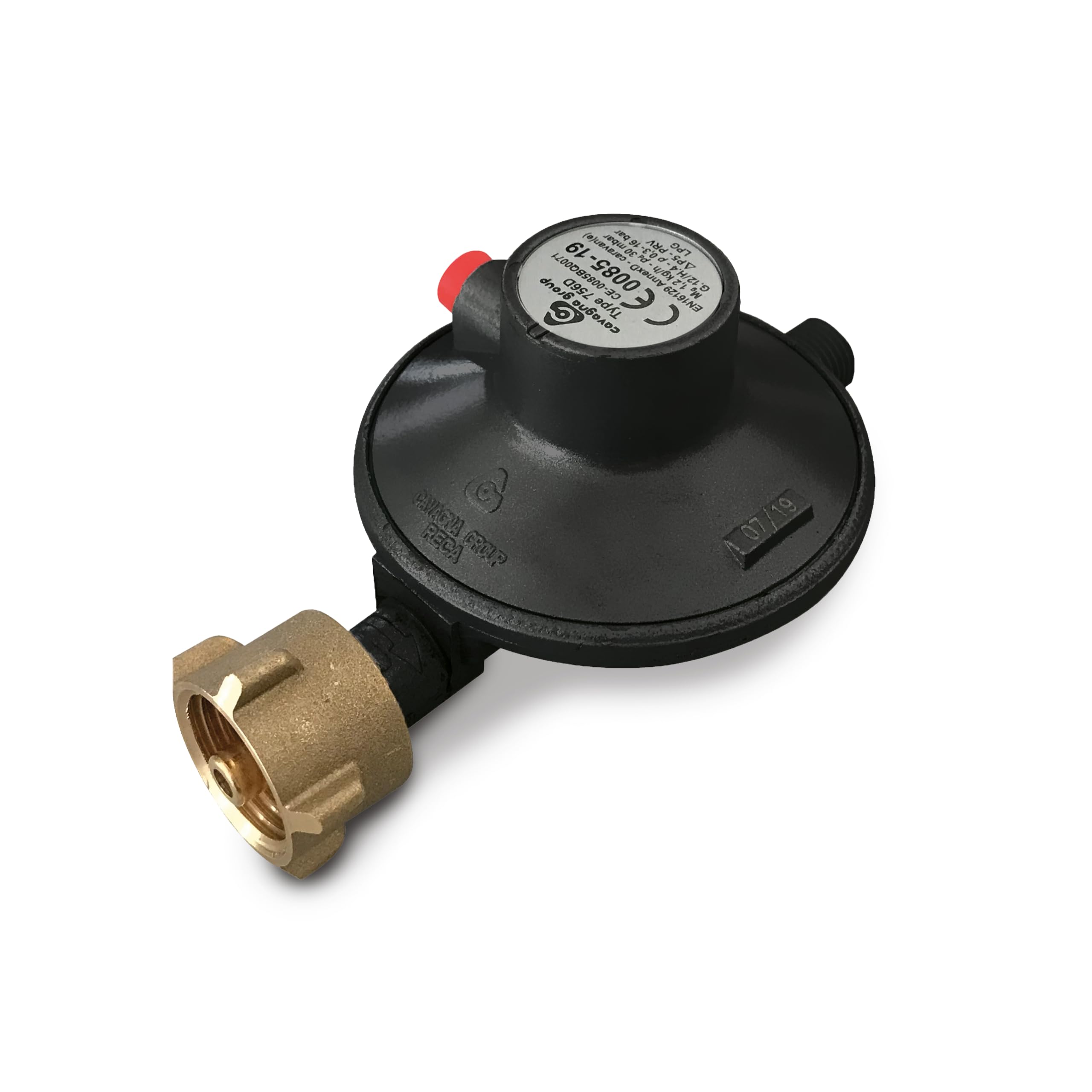 Enders Gasdruckregler mit Ablassventil für Caravan, 30mbar, #1150, Silber