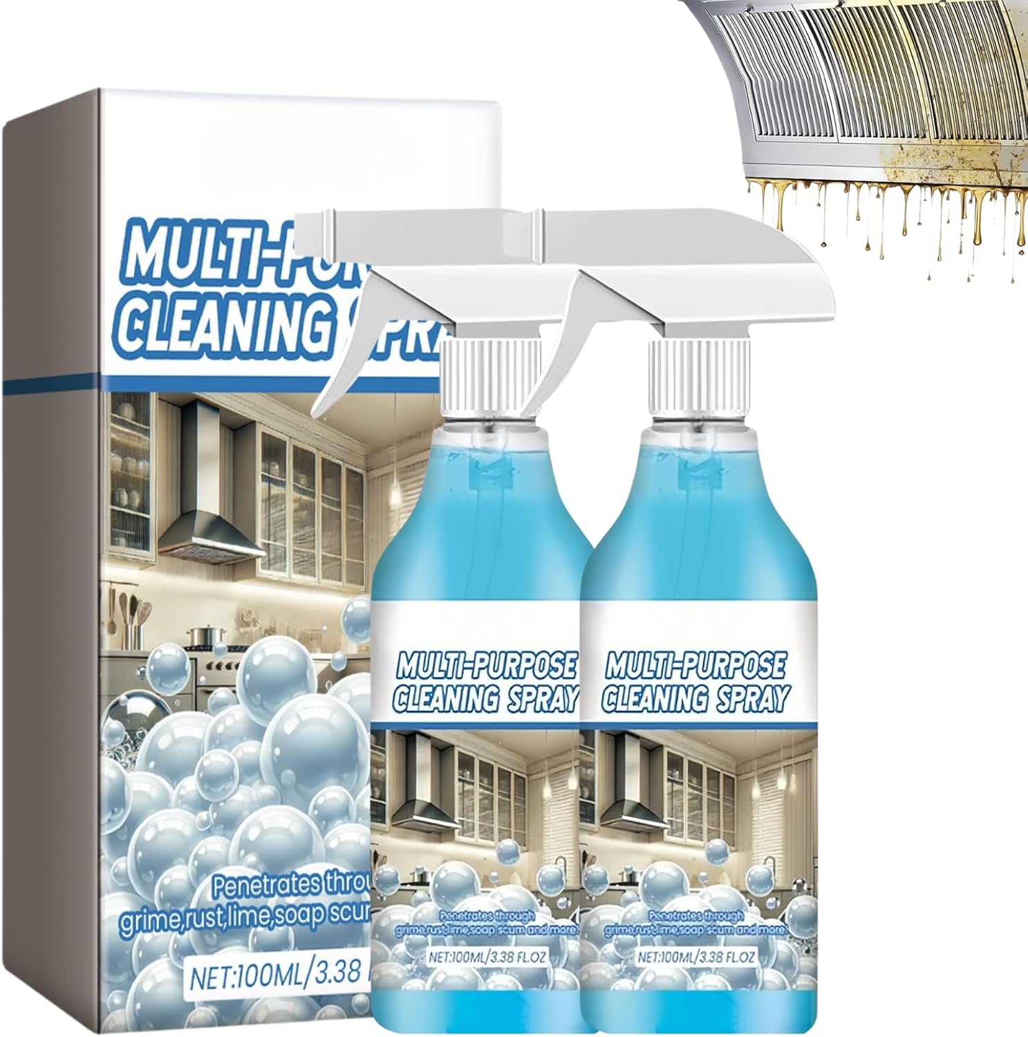 Spray Limpiador Multiusos 2 Unidades Limpiador de Cocina Espuma