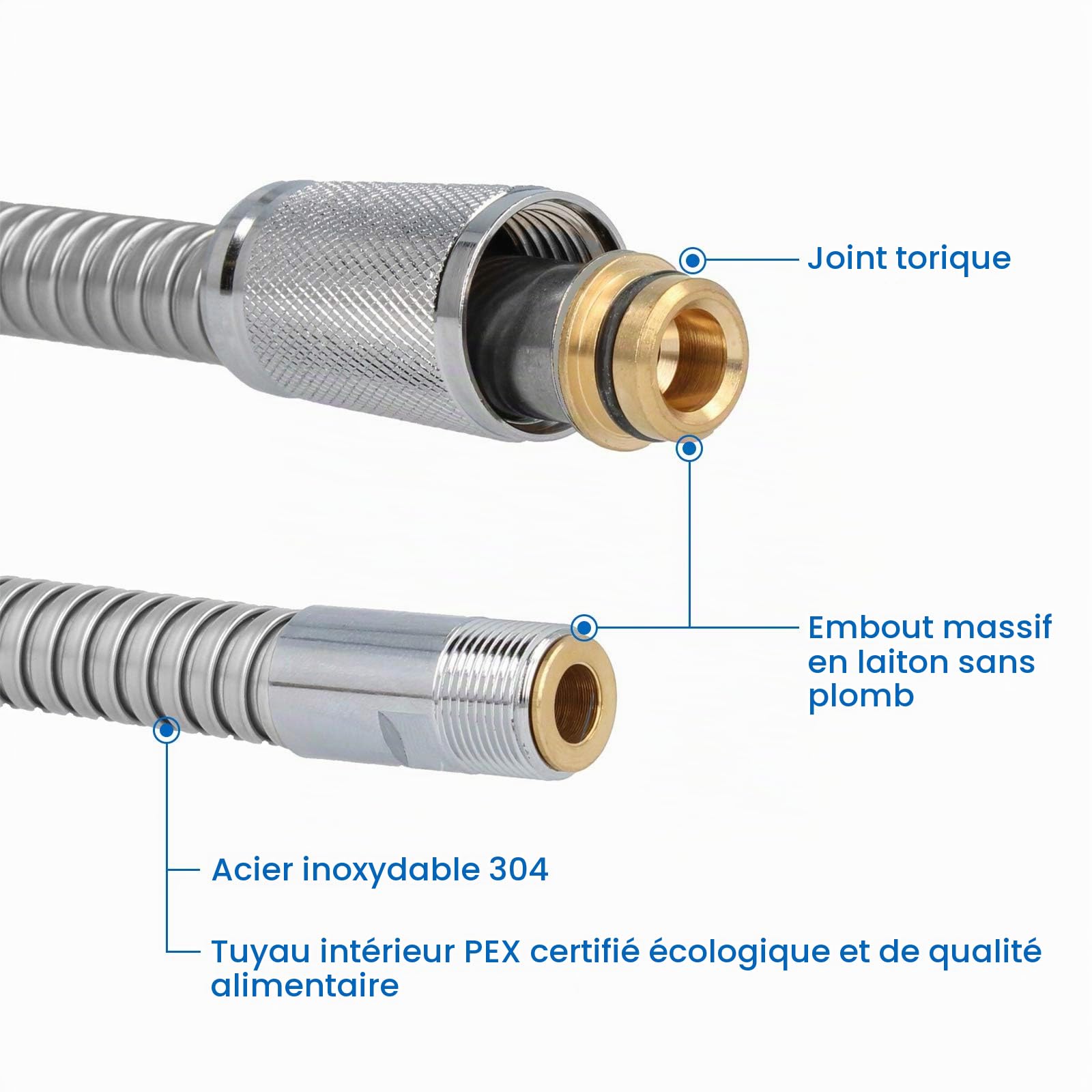46 092 000 Tuyau de rechange pour Grohe Starlight Chrome