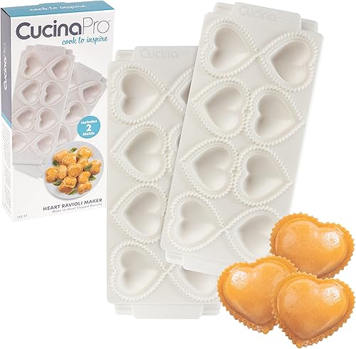Moldes para ravioles de forma única (paquete de 2) Mini corazones Máquina de pasta rellena casera Bandeja de 2 piezas y prensa para hacer 8 Moldes para ravioles de forma única (paquete de 2) Mini corazones Máquina de pasta rellena casera Bandeja de 2 piezas y prensa para hacer 8