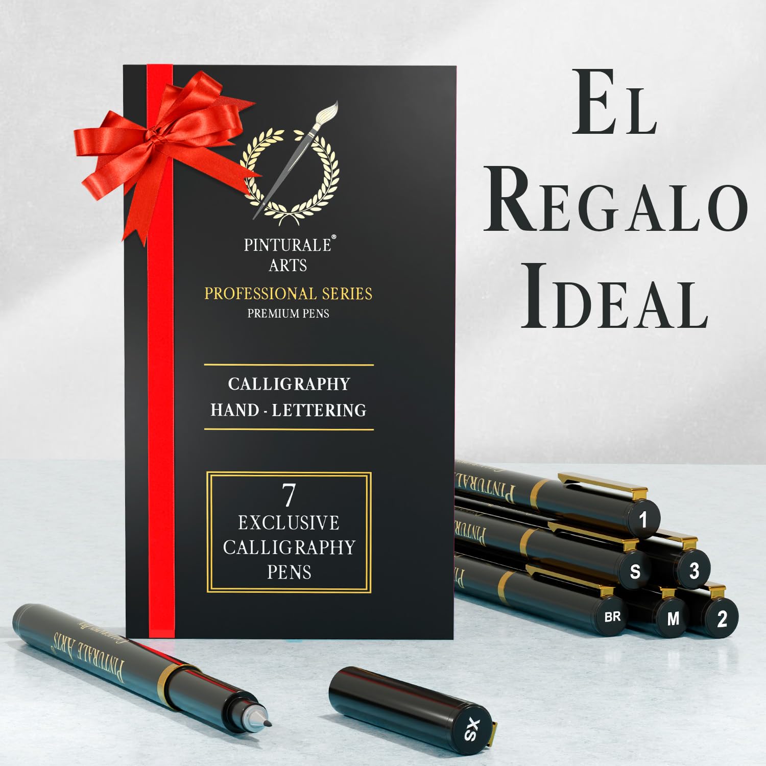 Pinturale Arts – Set De 7 Feutres Calligraphie & Dessin Pointe Fine – Idéal Lettering, Manga, Illustration