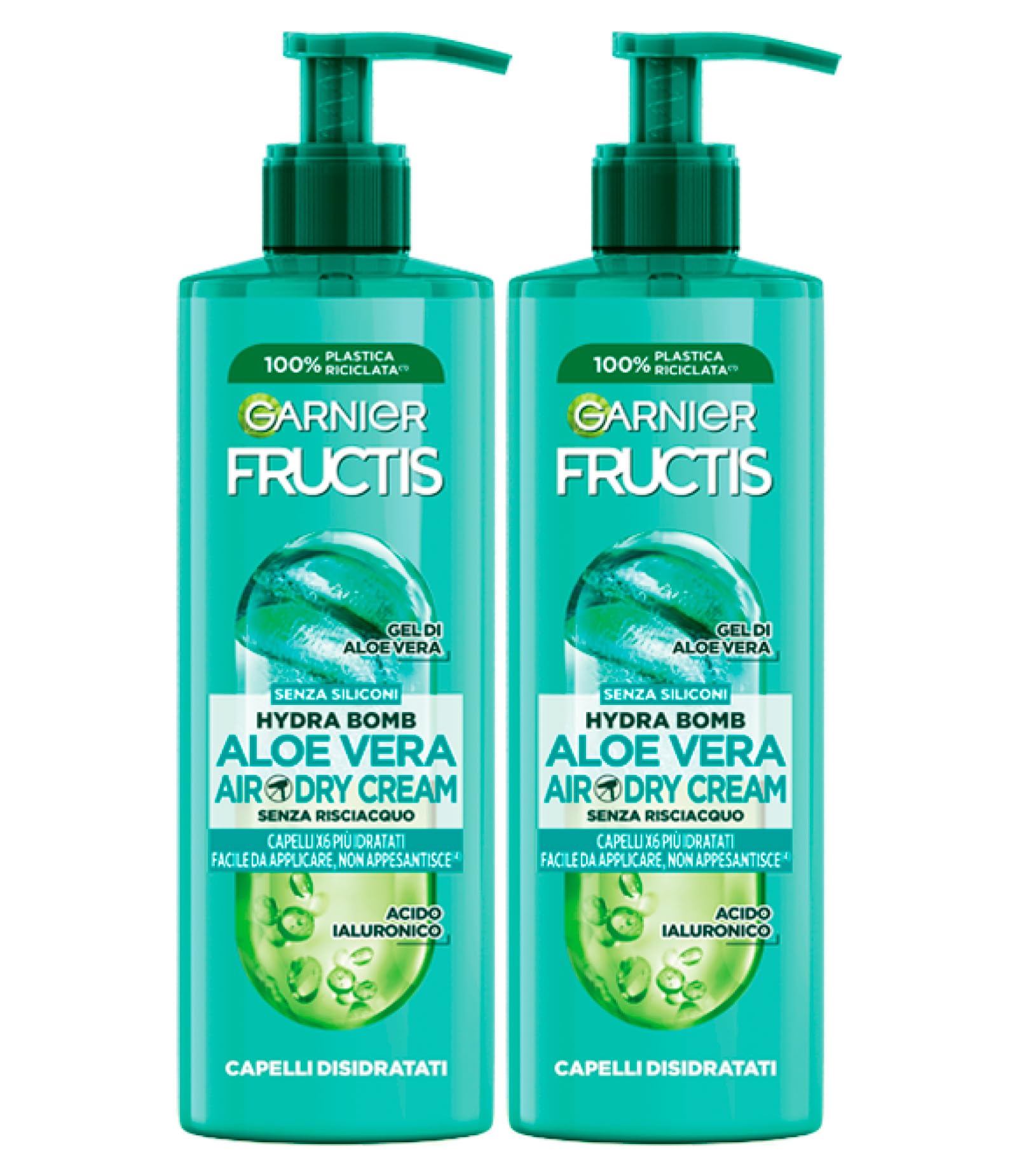 Garnier Fructis Aloe Vera Air-Dry Cream Anti-Frizz-Behandlung,  feuchtigkeitsspendend, ohne Splen fr normales bis dehydriertes Haar, 2  Flaschen  400 ml : Amazon.de: Kosmetik