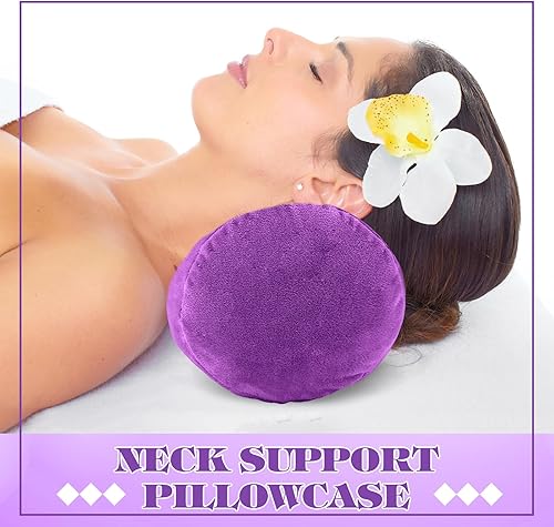 Miniatura 3 de Newwiee 2 fundas de almohada redondas para el cuello cervical con cremallera, fundas de almohada cilíndricas, fundas de almohada cilíndricas suaves