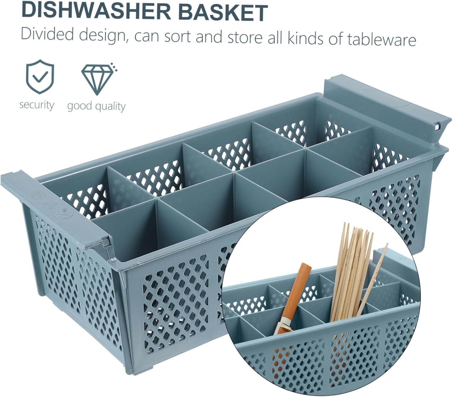 8grid Compartment Dishwasher Cutlery Basket Silverware Drainer for Kitchen Utensils and Dish Storage Practical Organizer for Efficient Dishwashing and Cleaning