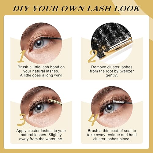 Miniatura 4 de QUEWEL 480 pestañas individuales mixtas de pestañas de 0.35 a 0.70 pulgadas, prácticas, suaves y cómodas, extensiones de pestañas duraderas para