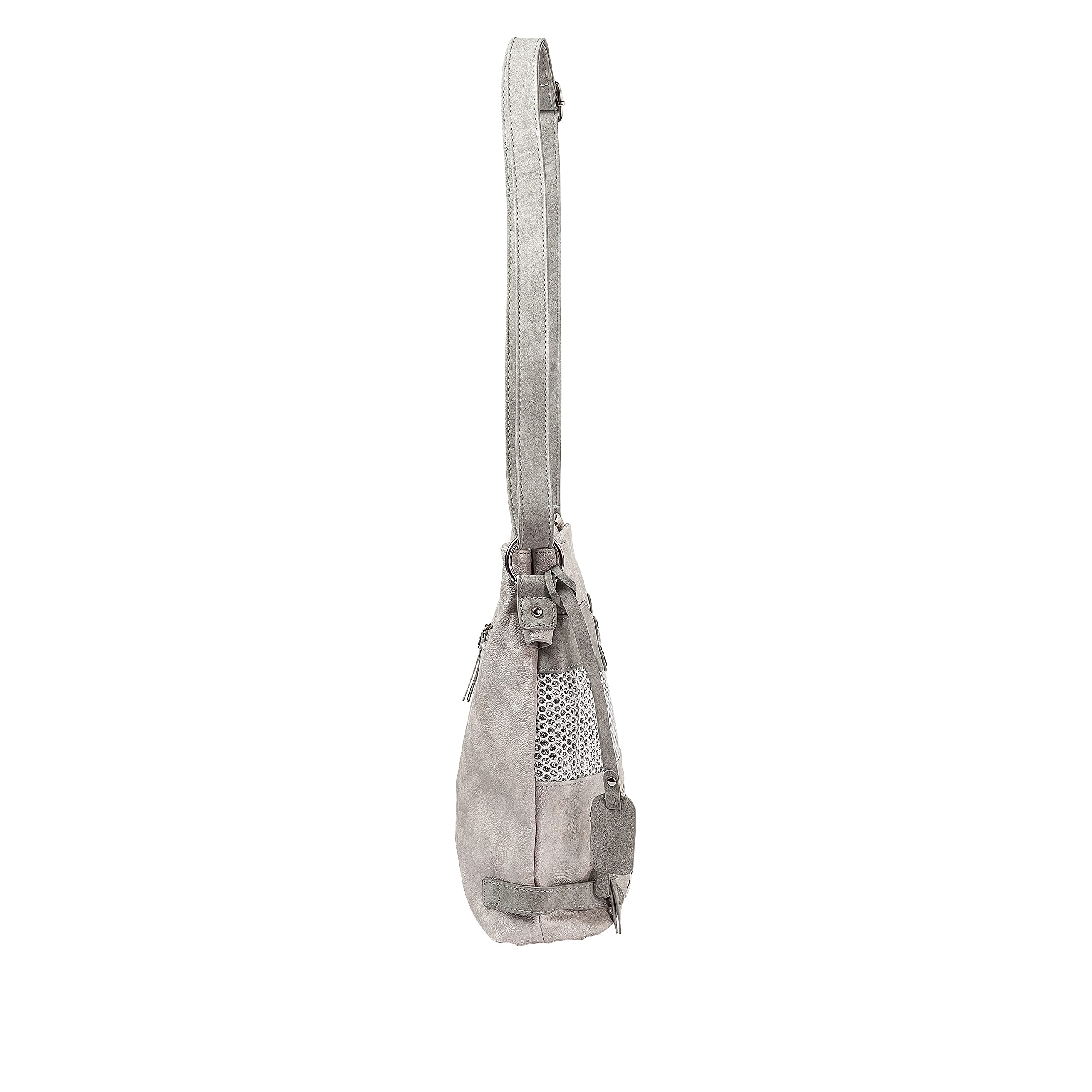 Rieker H1346-16 Damen Umhängetasche Synthetik blau/silber