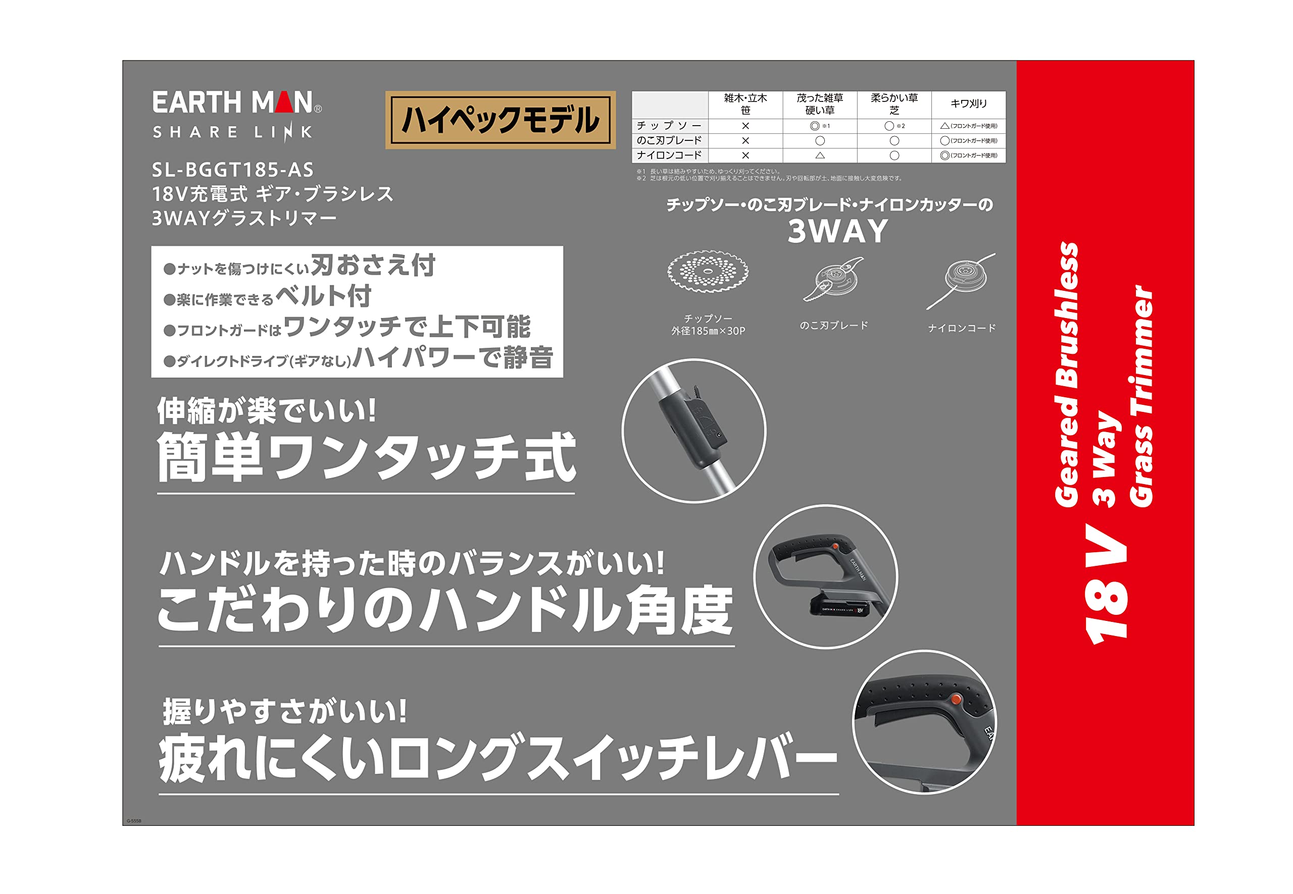 Amazon.co.jp: 高儀 EARTH MAN SHARE LINK 18V 充電式 ギア