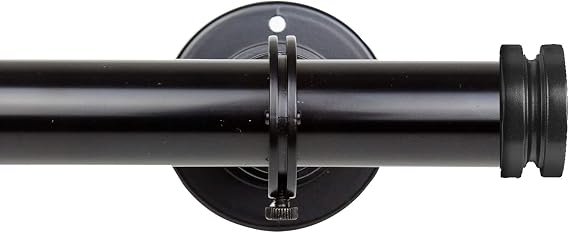 Rod Desyne 100-50-482CL Bun 1 Tavan Perdesi Çubuğu/Oda Bölücü, 48-84, Siyah
