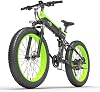 Electric Mountain Bike, X1500 Foldable 26 x 4.0 Fat Tire Dual Shock Absorber Ebikes, 1500w Motor 48V 12.8Ah Removable IP54 Waterproof Battery, M2000 9-Speed Gear, Max Speed 40kmh