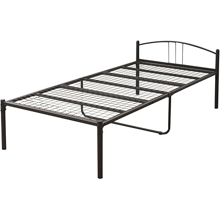 Amazon Co Jp 山善 パイプ ベッド シングル シンプル 通気性 組立品 ブラック Pb3 Bk ホーム キッチン