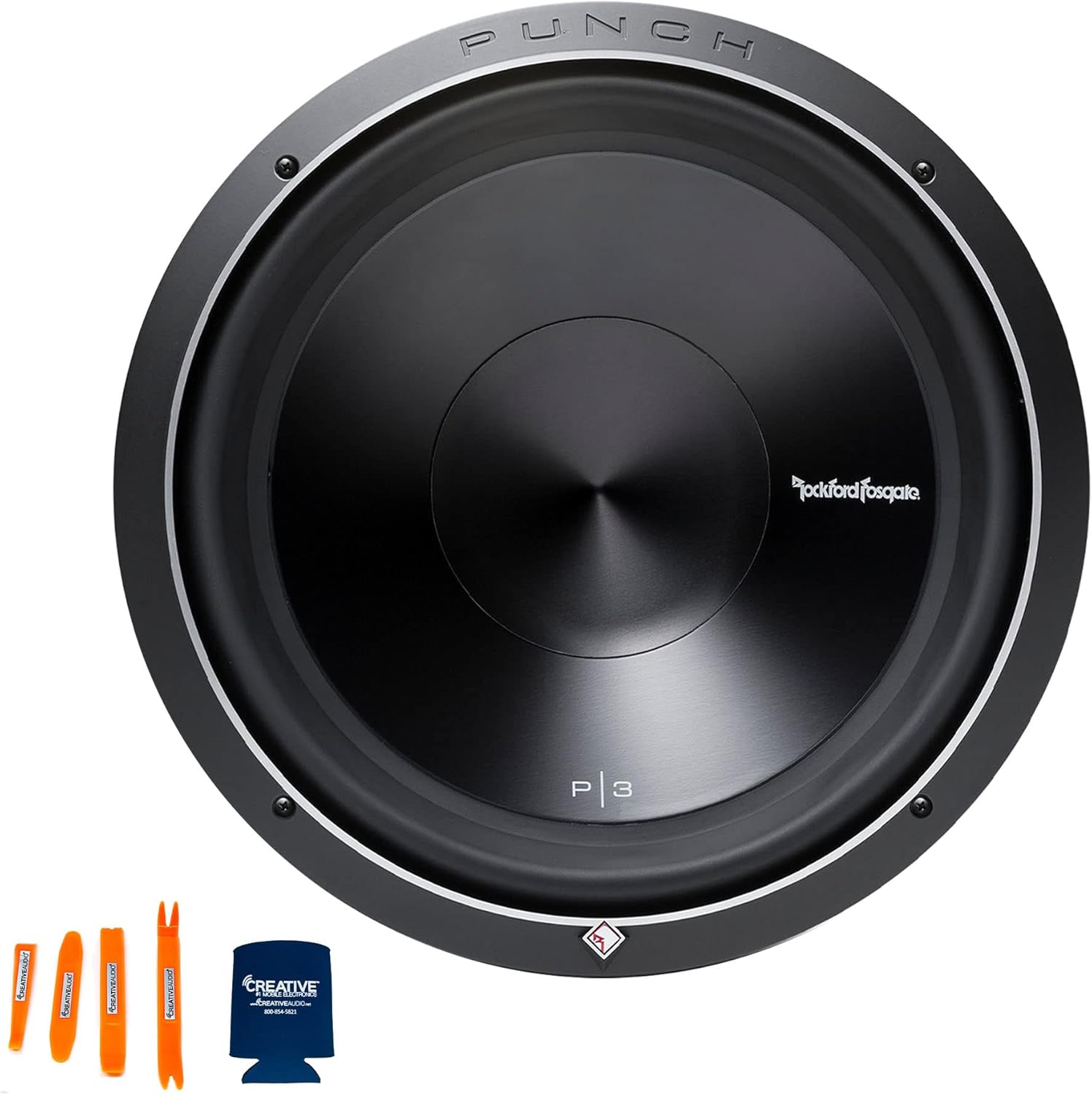 Rockford Fosgate P1000X2 Punch 1000W 2 Channel Amplifier and 1 P3D4-15 Punch 15" DVC Subwoofer