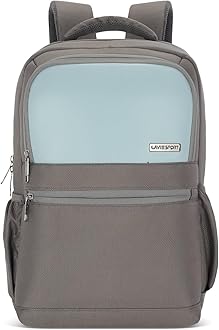 Lavie Sport 45cm Pioneer 24 Litres Laptop Backpack with Trolley Sleeve For Men & Women | Premium Vegan Leather Office Travel Backpack | Upto 14" Notebook/Macbook Compatible