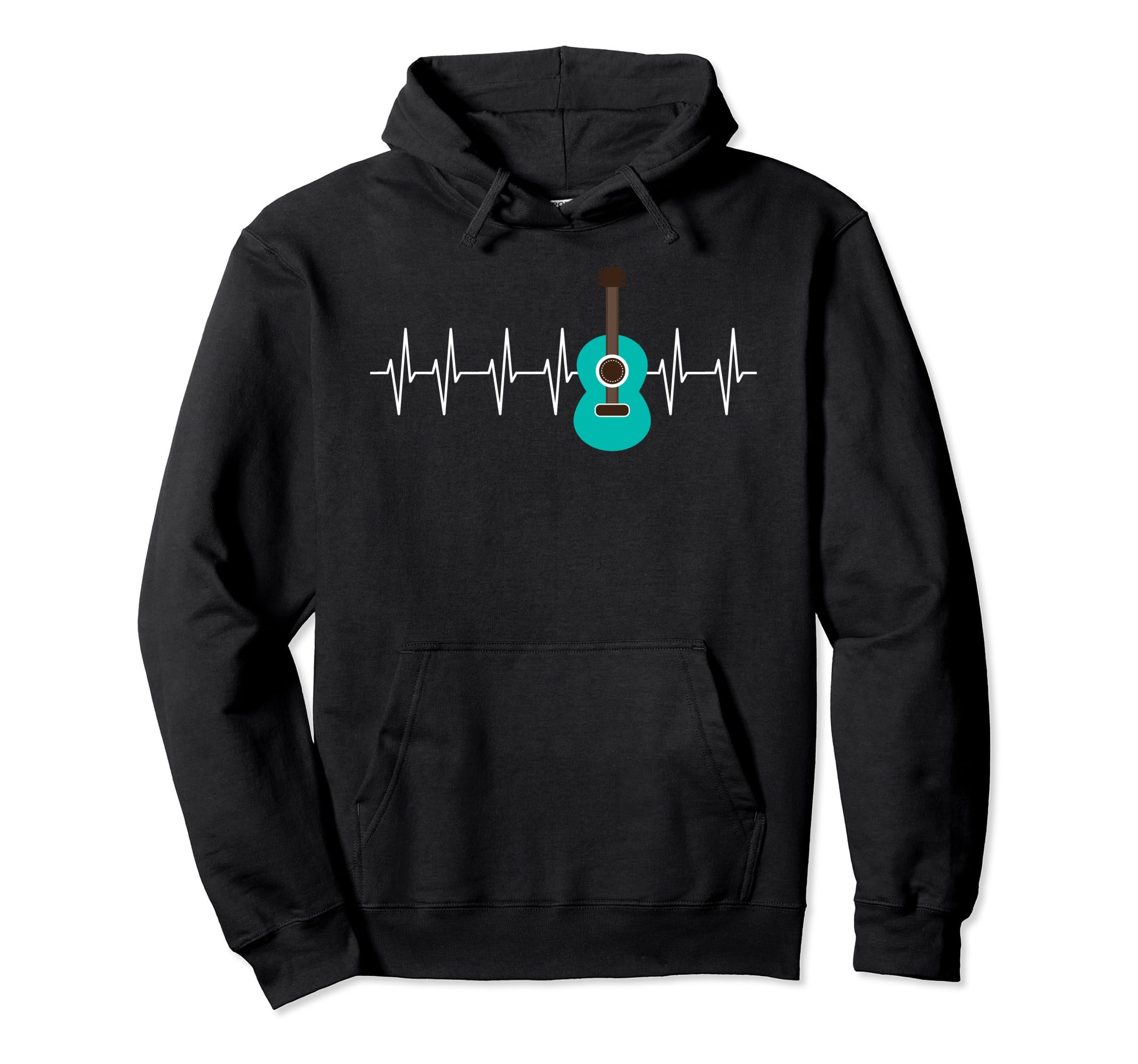 Acoustic Guitars Vintage Style Heartbeat Hoodie