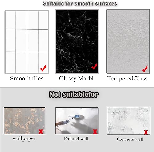 Miniatura 6 de Paquete de 8 soportes adhesivos de repuesto para regadera, tiras adhesivas para organizador de ducha, ganchos de pared transparentes resistentes al
