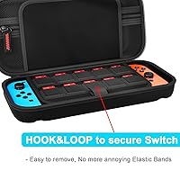 Vista 30 de daydayup Switch Carrying Case Compatible with Nintendo Switch 2, with 24 Games Cartridges Protective Hard Shell Travel Carrying Case Pouch for