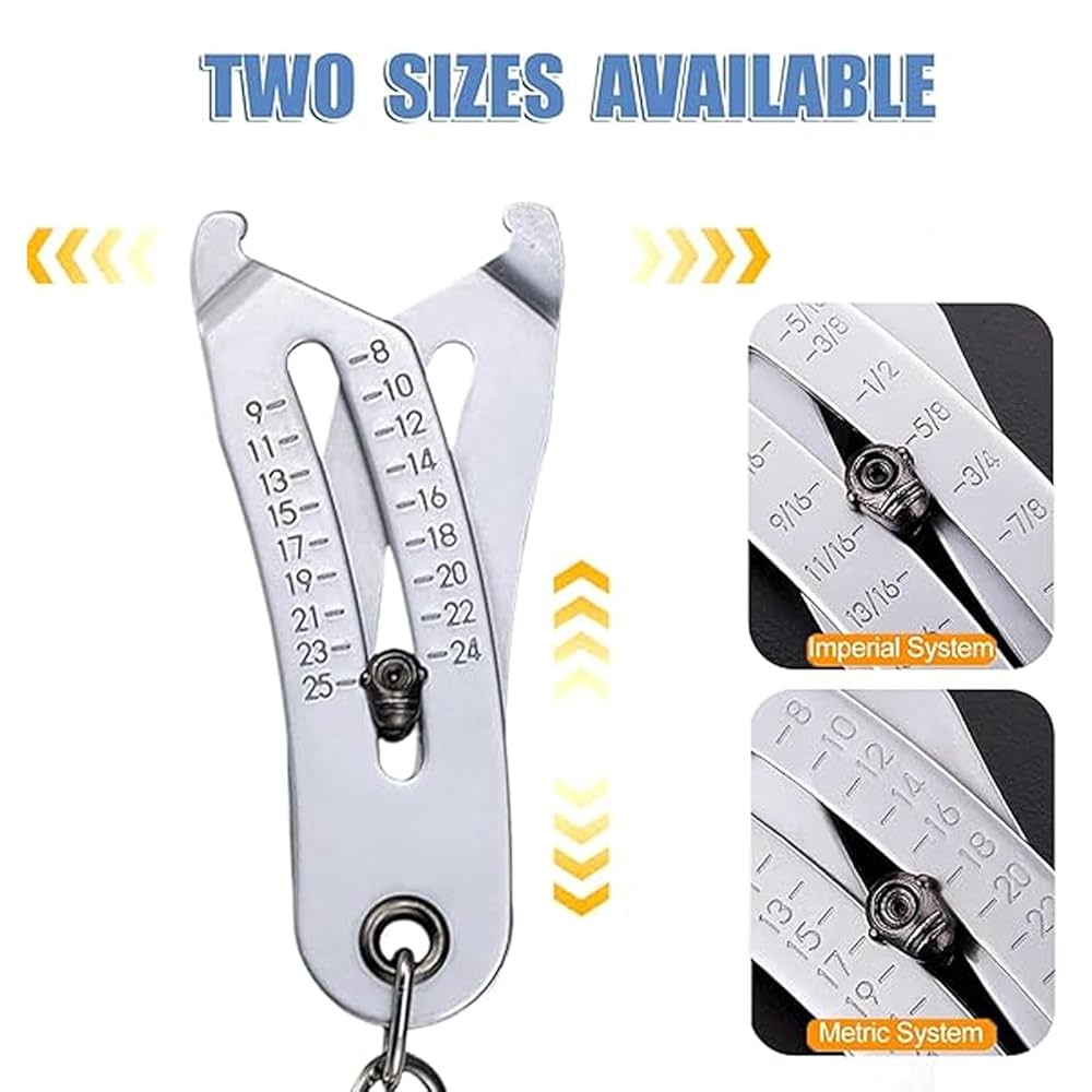 Bolt Size Finder 3d Print HopeFast 2025 Upgrade Portable Bolts Size Finder Keychain Precise Thread Checker Tool For Nuts And Bolts Thread Gauge Identifier Fast Measurement Tools Bolt Sizing Solutions (1 Bolt
