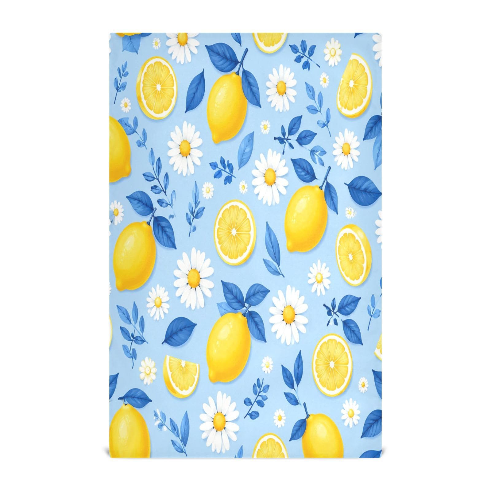 Cgiub Lemon Tea Towels for Kitchen 6pcs Soft Kitchen Towels Absorbent & Quick Drying Dish Cloth for Household & Cleaning, 71.1x45.7cm