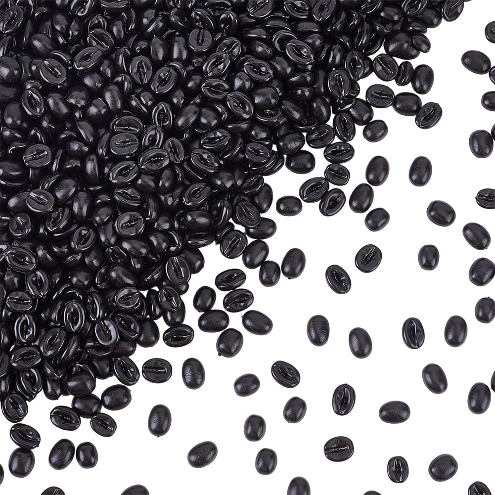 OLYCRAFT 500g Artificial Coffee Beans 1428Pcs Fake Coffee Beans Decorations Bulk Simulation Fake Coffees Bean Mini PVC Artificial Coffees Bean for Home Kitchen Shop Cabinet Display Decor