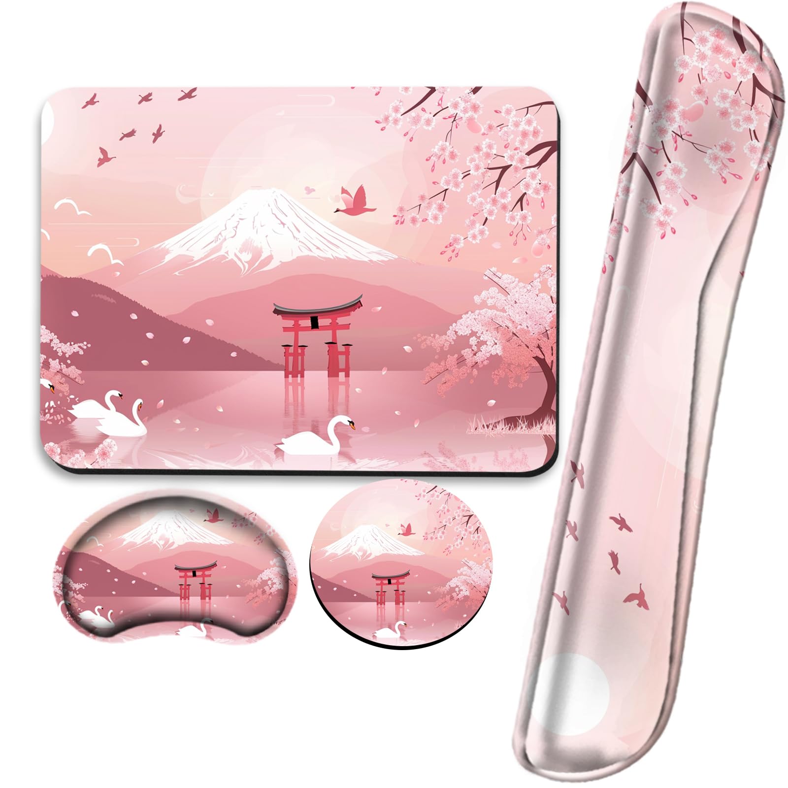 Sunflower Mouse Pad & Wrist Rest Set - Ergonomic Comfort -8