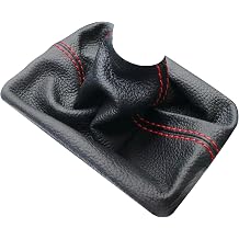 RedlineGoods Shift Boot - SS/SC Compatible with Chevrolet Cobalt 2005-10. Tailor Made - not Universal. Genuine top-Grade Italian Black Leather with Red Thread