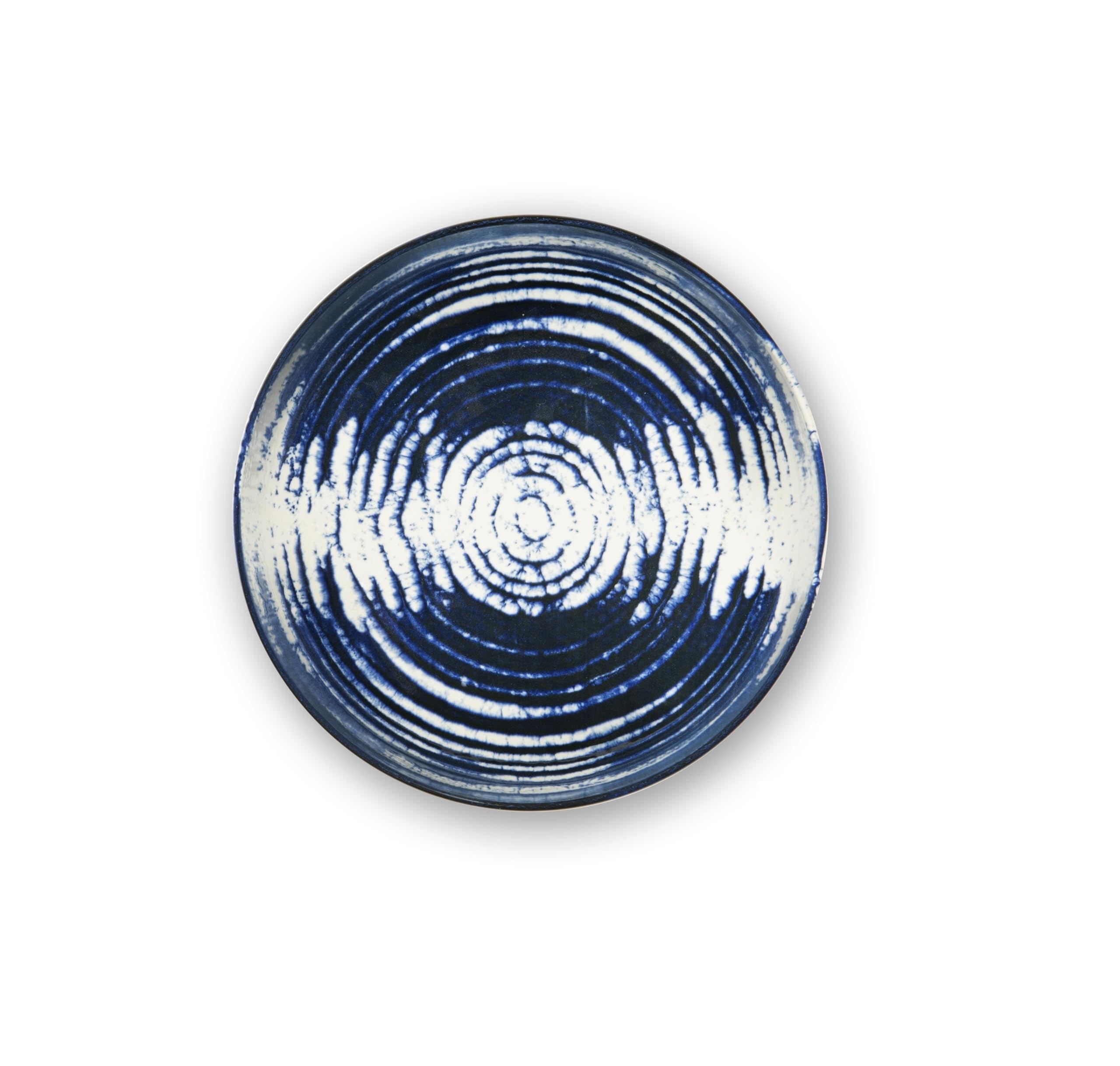 Excelsa Ermes Lot de 6 assiettes creuses en céramique avec décor numérique bleu et blanc