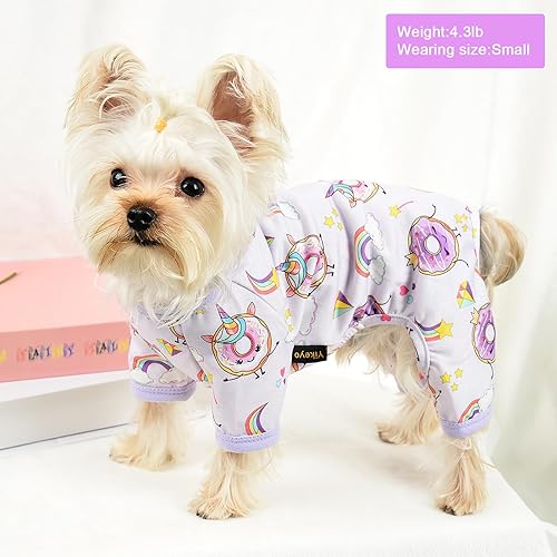 Miniatura 2 de Pijamas para perros pequeños, hembras y niños, ropa de primavera Yorkie, pijamas de verano para cachorros, mameluco suave para perritos, taza de té