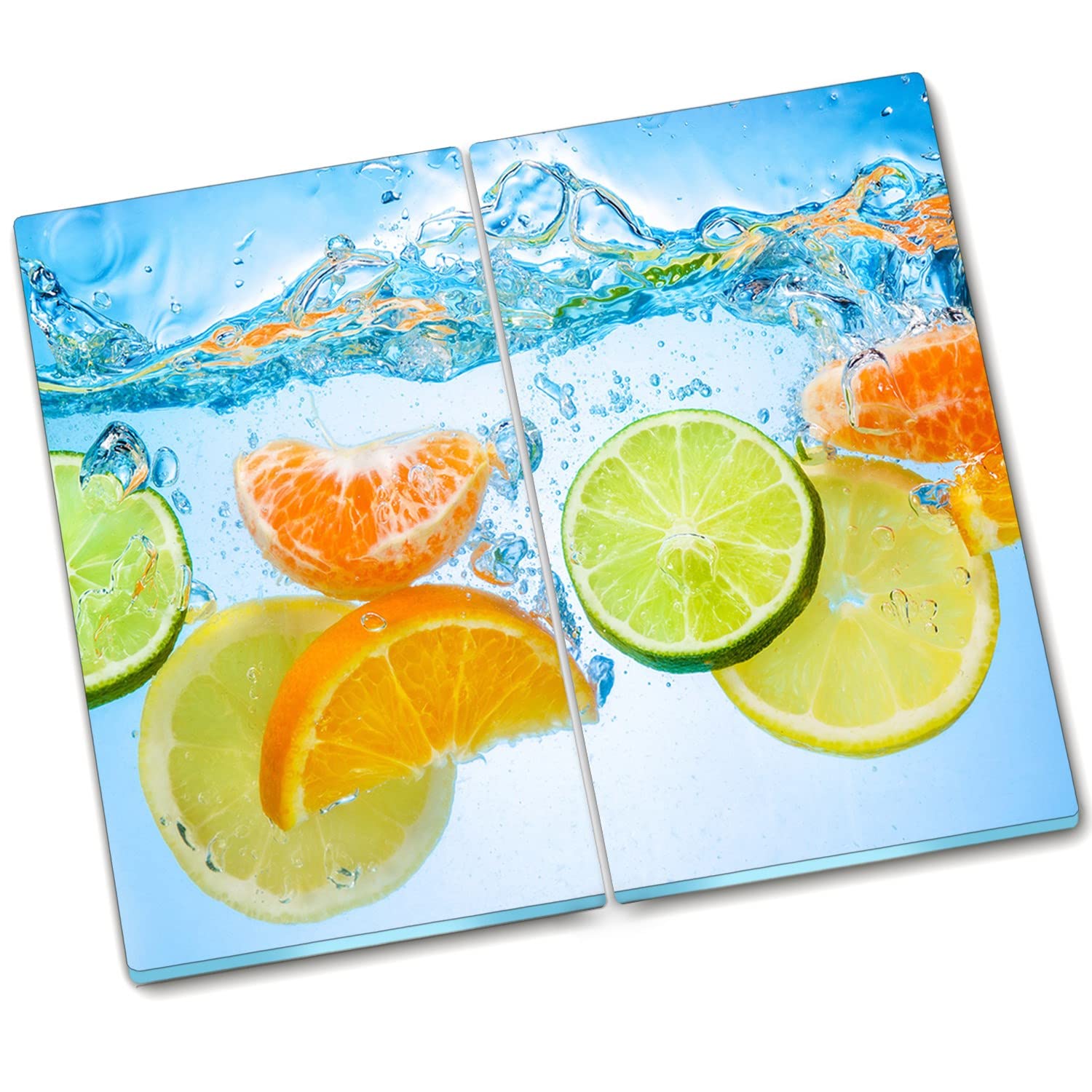 Planche à découper en verre durci haute résistance Décormat Citrus