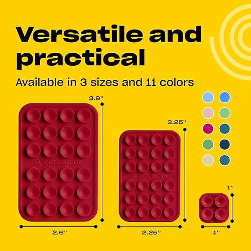 Miniatura 61 de OCTOBUDDY Classic Soporte adhesivo de silicona con succión fuerte para funda de teléfono, manos libres, para selfies y videos, para iPhone y Azul