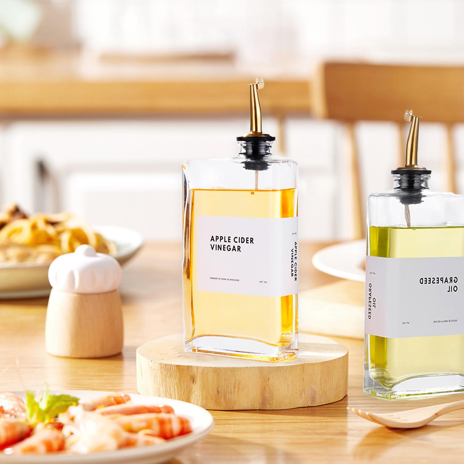 oliva da 500 ml / 16,9 once, dispenser olio con beccuccio, set