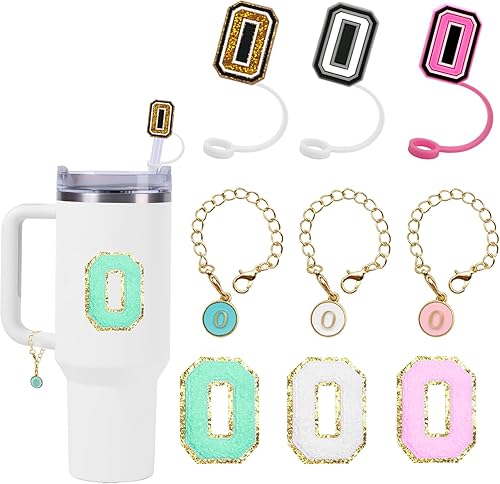 Vista 10 de 6 piezas de cubierta de pajita de silicona, popotes reutilizables, toppers para beber, cubiertas lindas, tapa de pajita de gato para topper Stanley