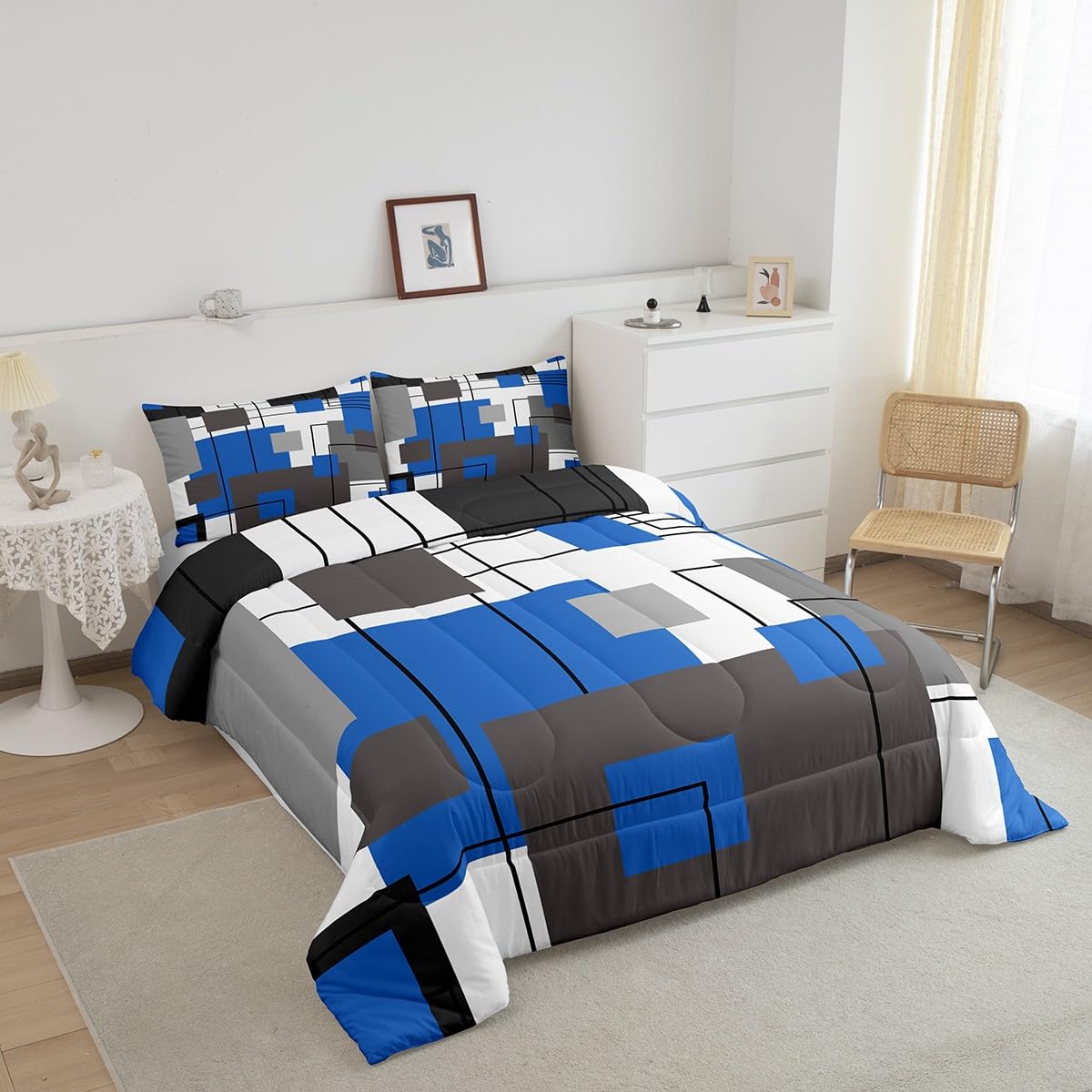 Biancheria Da Letto Blu Per Letto Singolo