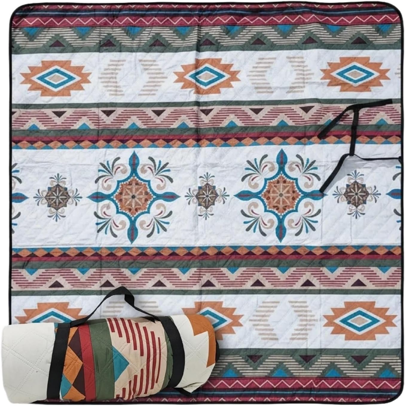 Portable Waterproof Picnic Mat 200cm Wide Outdoor Camping Beach Blanket Compact for Park Travel