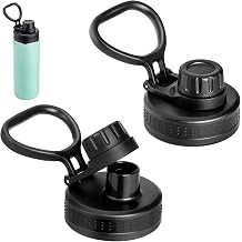 Spout Lid Replacement for Hydrapeak Wide Mouth Water Bottle 14 26 32 40 50 67 Oz, Leak Proof Chug Lid with Flexible Handle for Outdoor Sports, BPA-Free