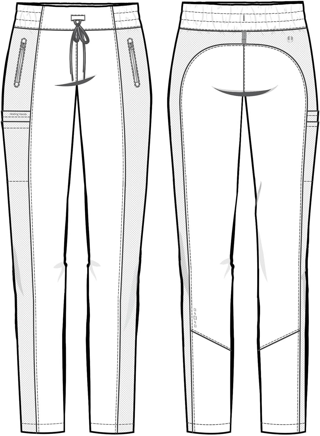 Healing Hands Women's Scrub Pant 4 Pockets Moisture Wicking, 360° Stretch & Recycled Fibers - 9157 - Image 6