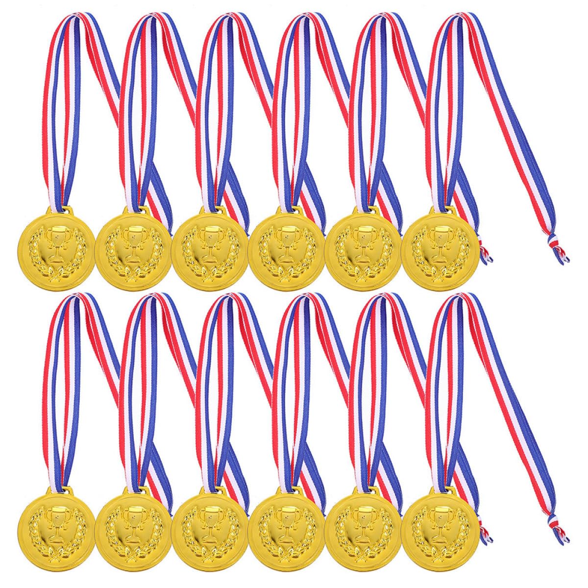 MAGICLULU Medallas de Fútbol Doradas para Niños, 50 Piezas de Aleación