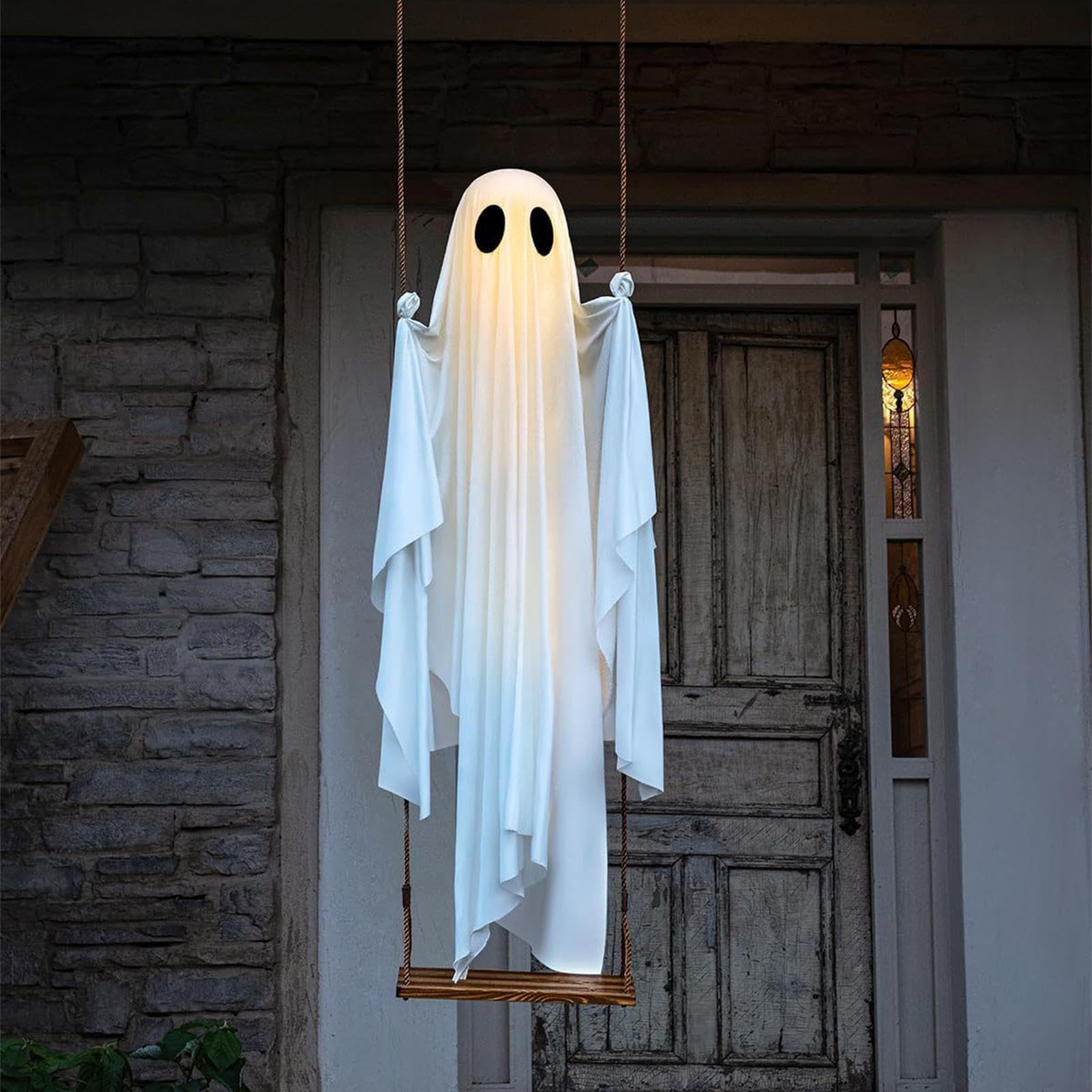 5.25FT Halloween Hanging Swing Ghost con telecomando LED Outdoor Decor
