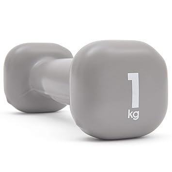 Reebok B78439 Vinyl Fixed Dumbbell, 1kg (Grey)