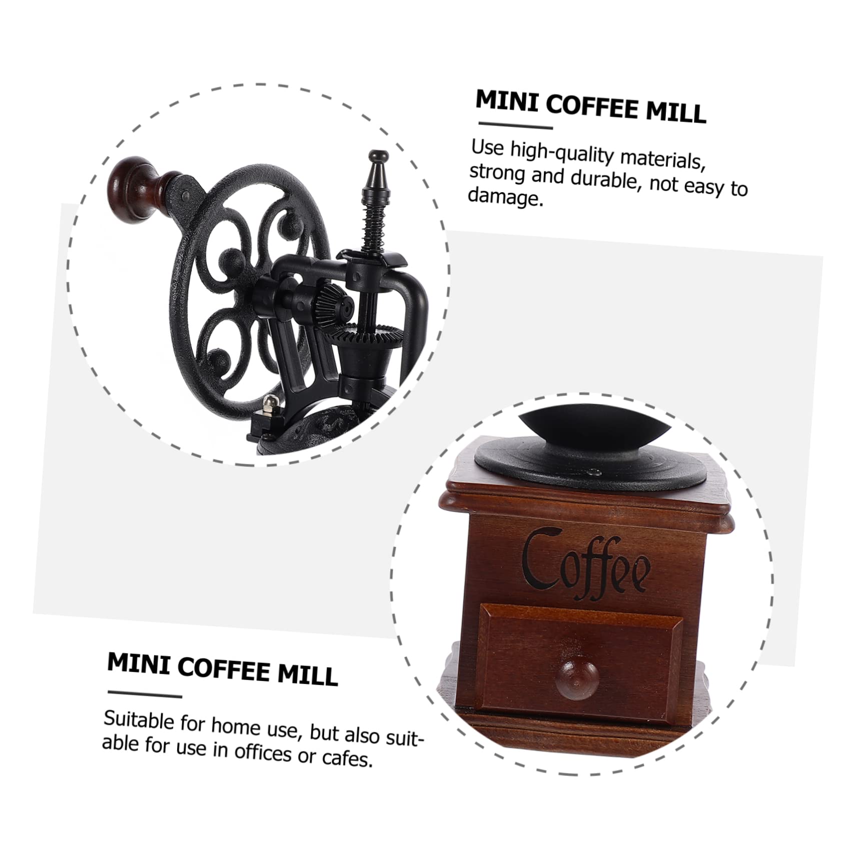 SHOWERORO De Café Manivela Portátil Para Granos De Café y Pimienta Manual De Metal Para Cafetera Casa o Cocina
