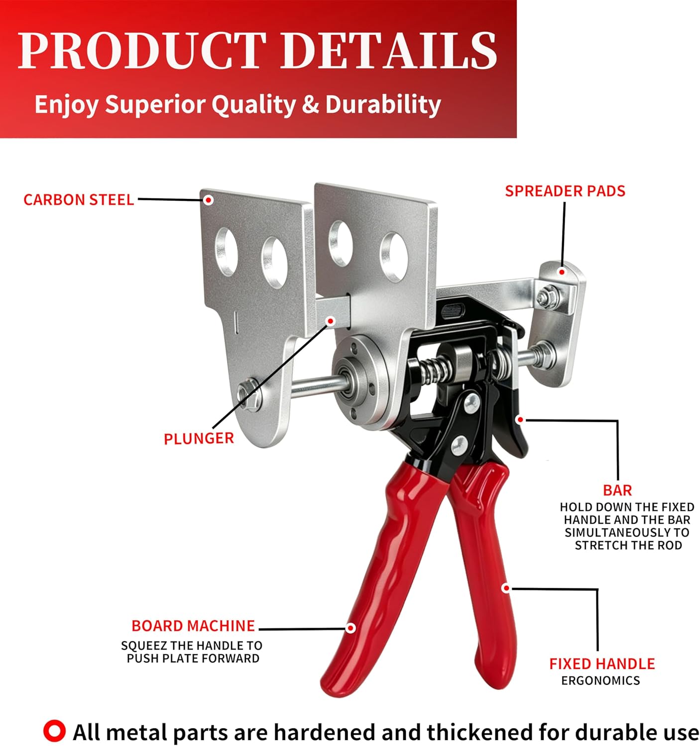 Brake Caliper Compression Tool, Heavy Duty Brake Caliper Compression Tool for Single Dual Quad Piston Brake Pad Replacement, Disc Brake Piston Compressor Tool for Most Cars & Trucks