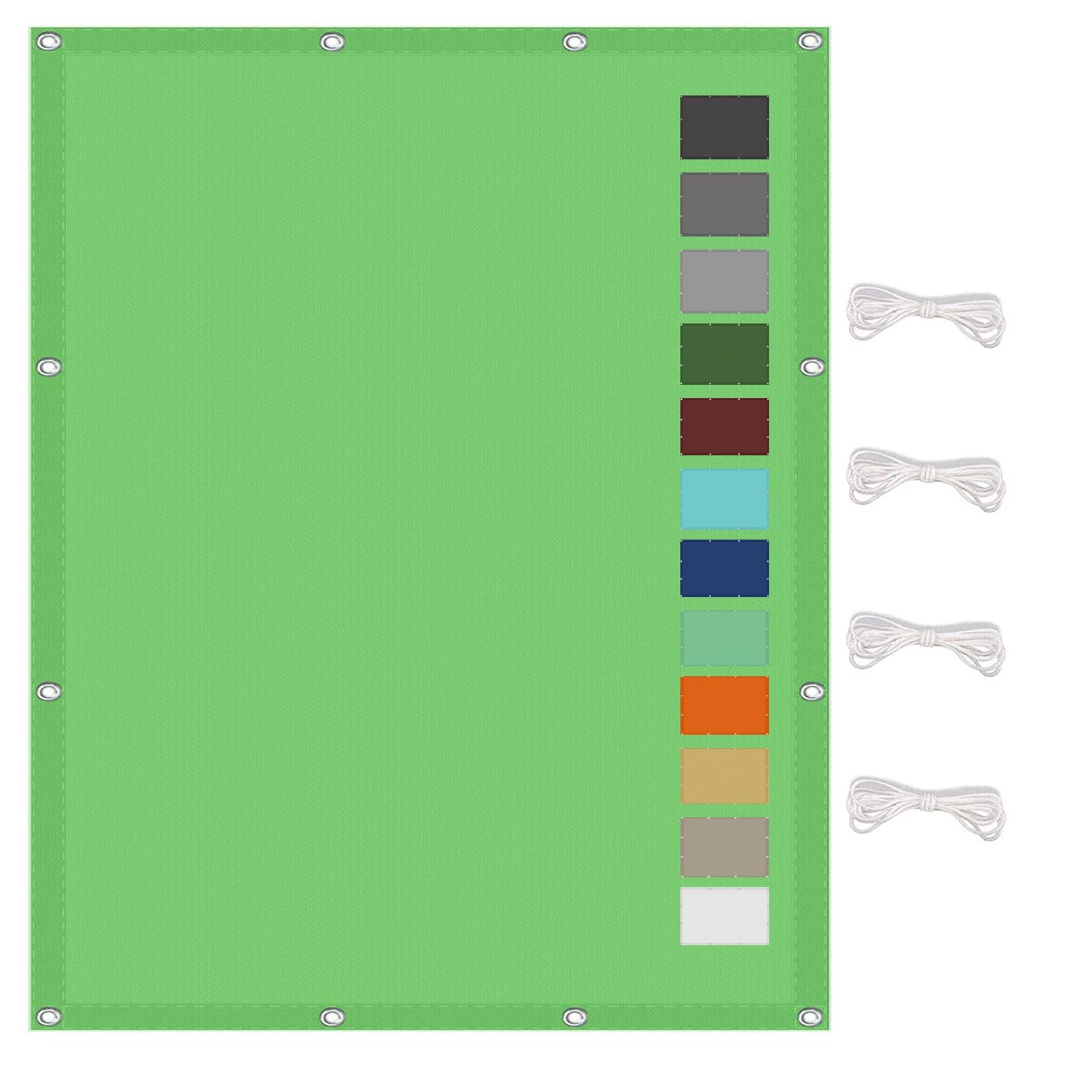 Filet d'ombre de jardin 4x5 m haute protection 98% UV avec œillets