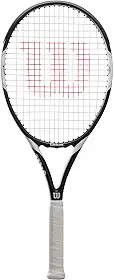 Wilson Raquete de tênis, Federer Team 105, unissex, jogadores iniciantes e intermediários, tamanho L2, branco/preto, WRT30730U2