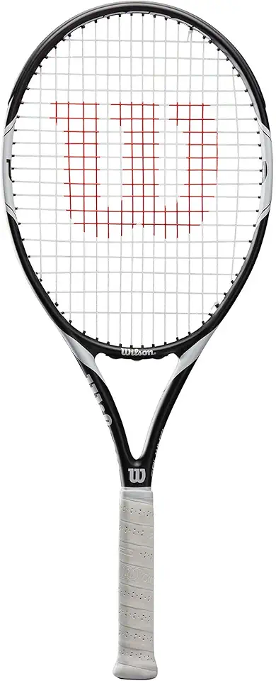Wilson Raquete de tênis, Federer Team 105, unissex, jogadores iniciantes e intermediários, tamanho L2, branco/preto, WRT30730U2