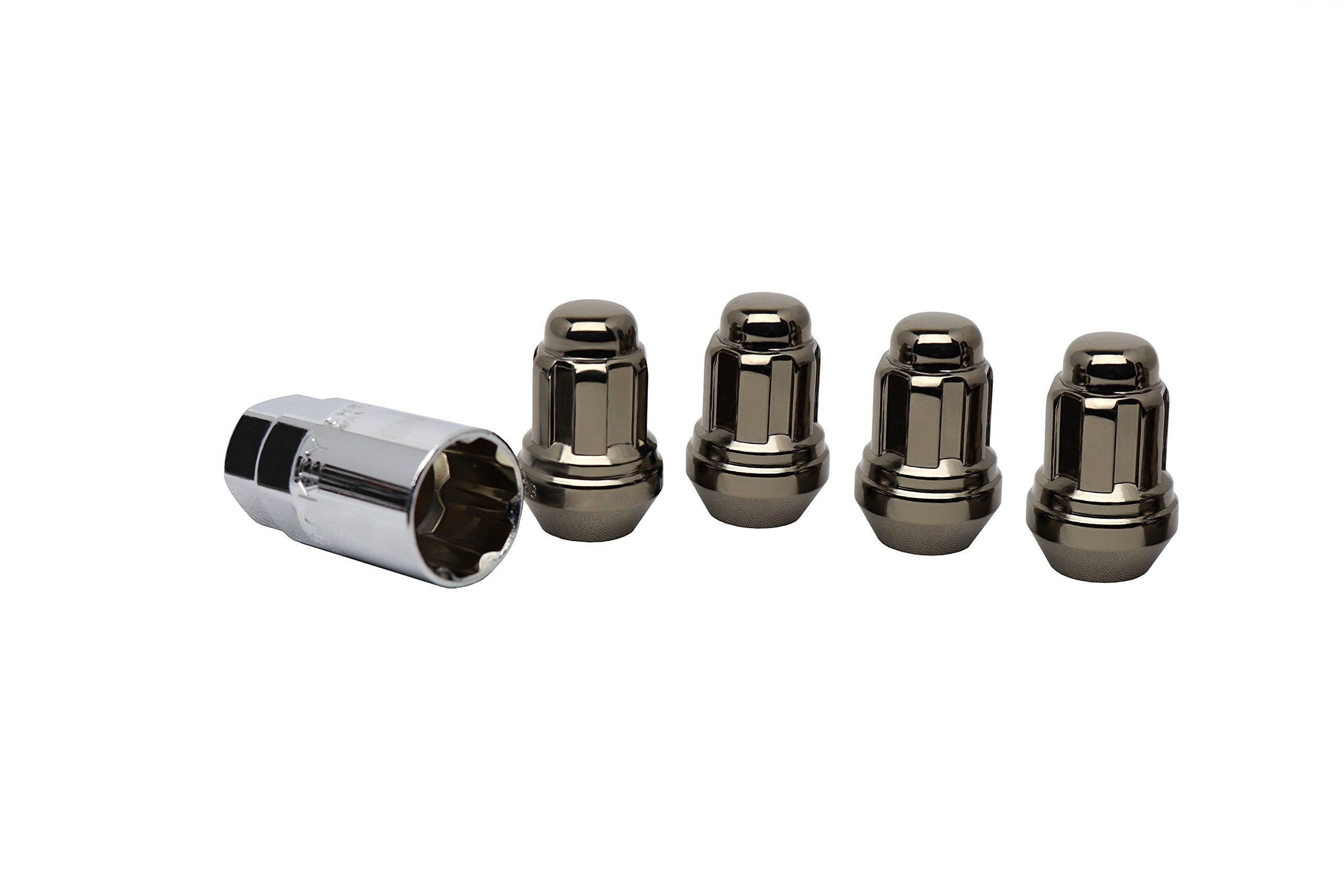 White Knight 40400SPBT Pearl Black Wheel Lock, 4 Pack, 1/2"-20 Thread