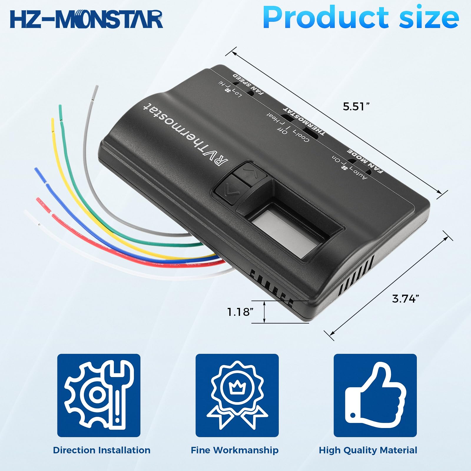 83303862 - Termostato digital de repuesto para termostato de pared T-Stat de calor/frío compatible con termostato Coleman Mach 83303362, ajuste de temperatura de 36.7 °C a 0.6 °C, color