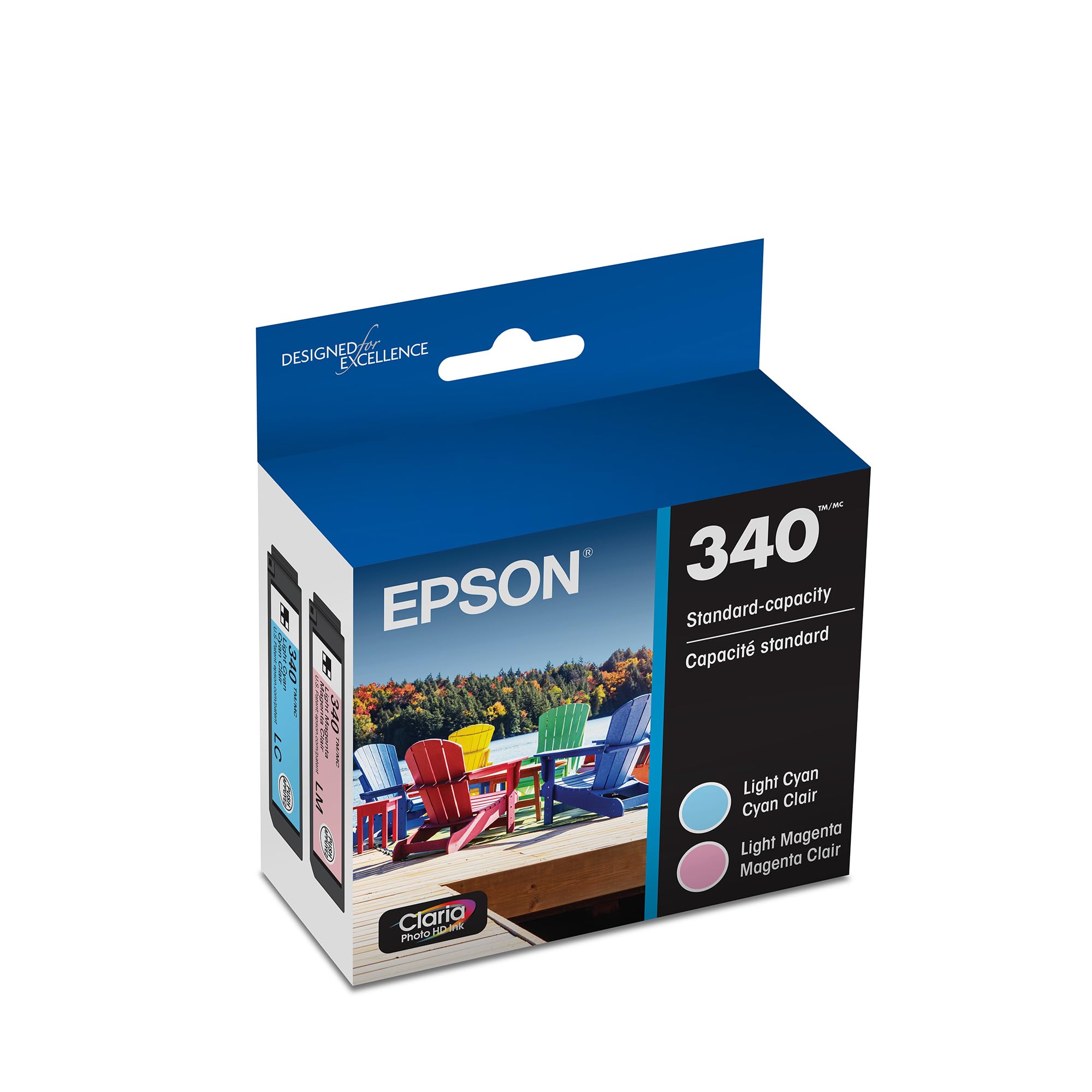 Epson 340 Claria Photo HD Ink Standard Capacity 2 Color Cartridge Combo Pack (T340922-S) Works with Expression XP-8800