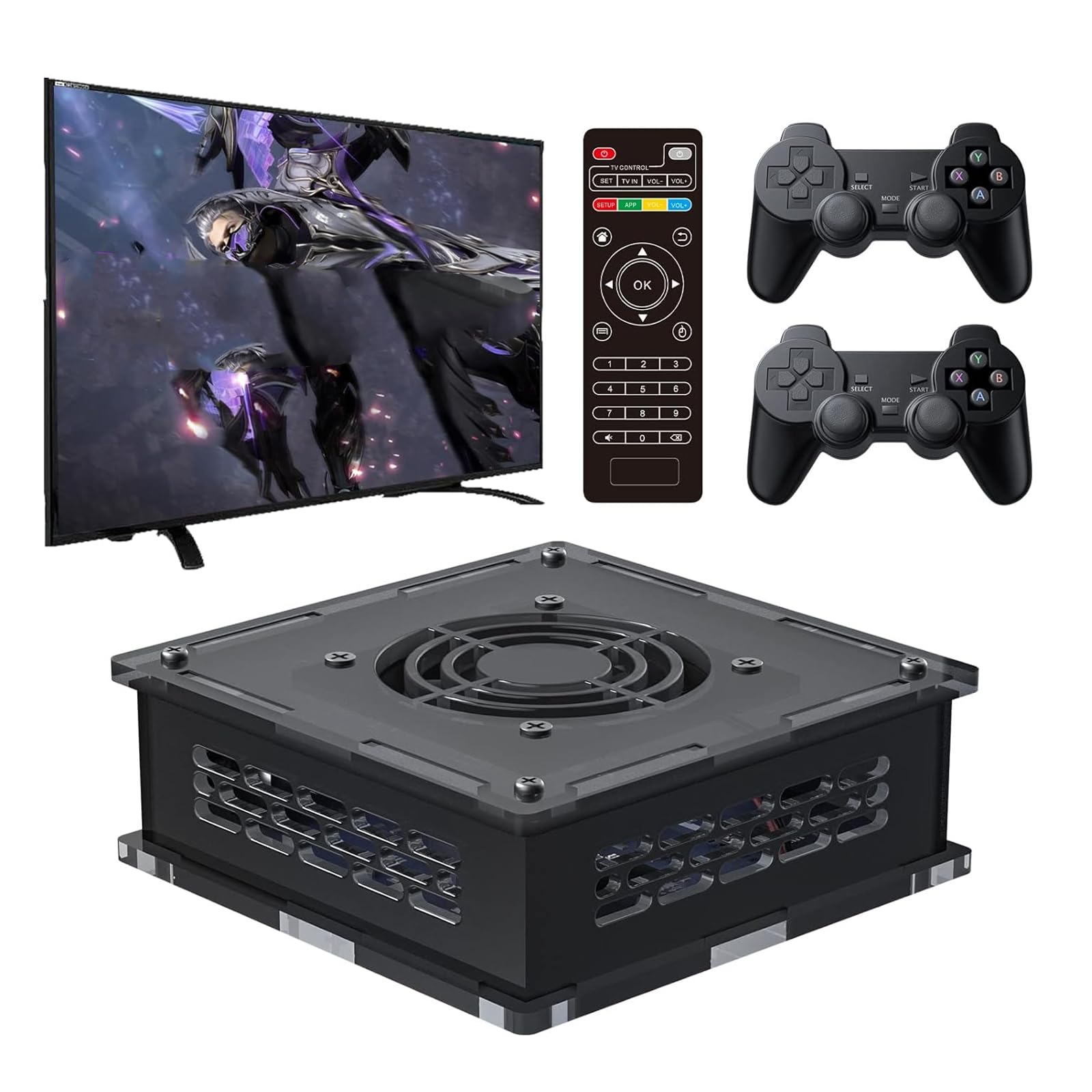 Super Console X PRO Plus, Konsola Do Gier Retro 256G, Konsola Do Gier Retro Z Wyświetlaczem HD I 2 Konsolami Do Gier, System Gier Android I Emuelec W 1, Dla Wyjścia TV 4K HD/AV
